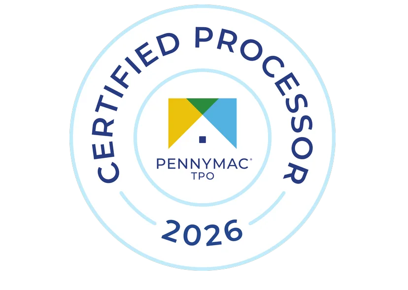 Pennymac TPO Certified Processor 2026 badge